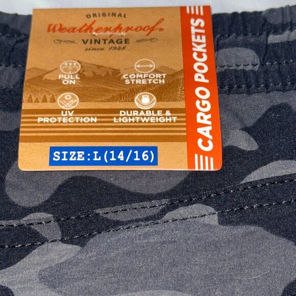 Boys Weatherproof Vintage Camouflage Cargo Shorts L (14/16) Nylon Spandex Blend - Picture 5 of 7